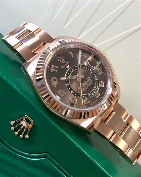 wearing rolex sky dweller rose gold|sky dweller rolex for sale.